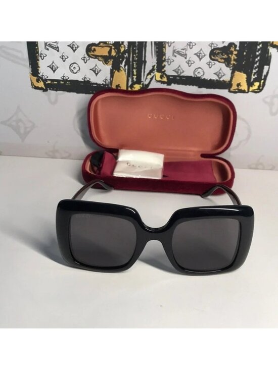 New Authentic ✨ Gucci GG0896S 001 – Oversized Black Square Sunglasses ✨ main image 7